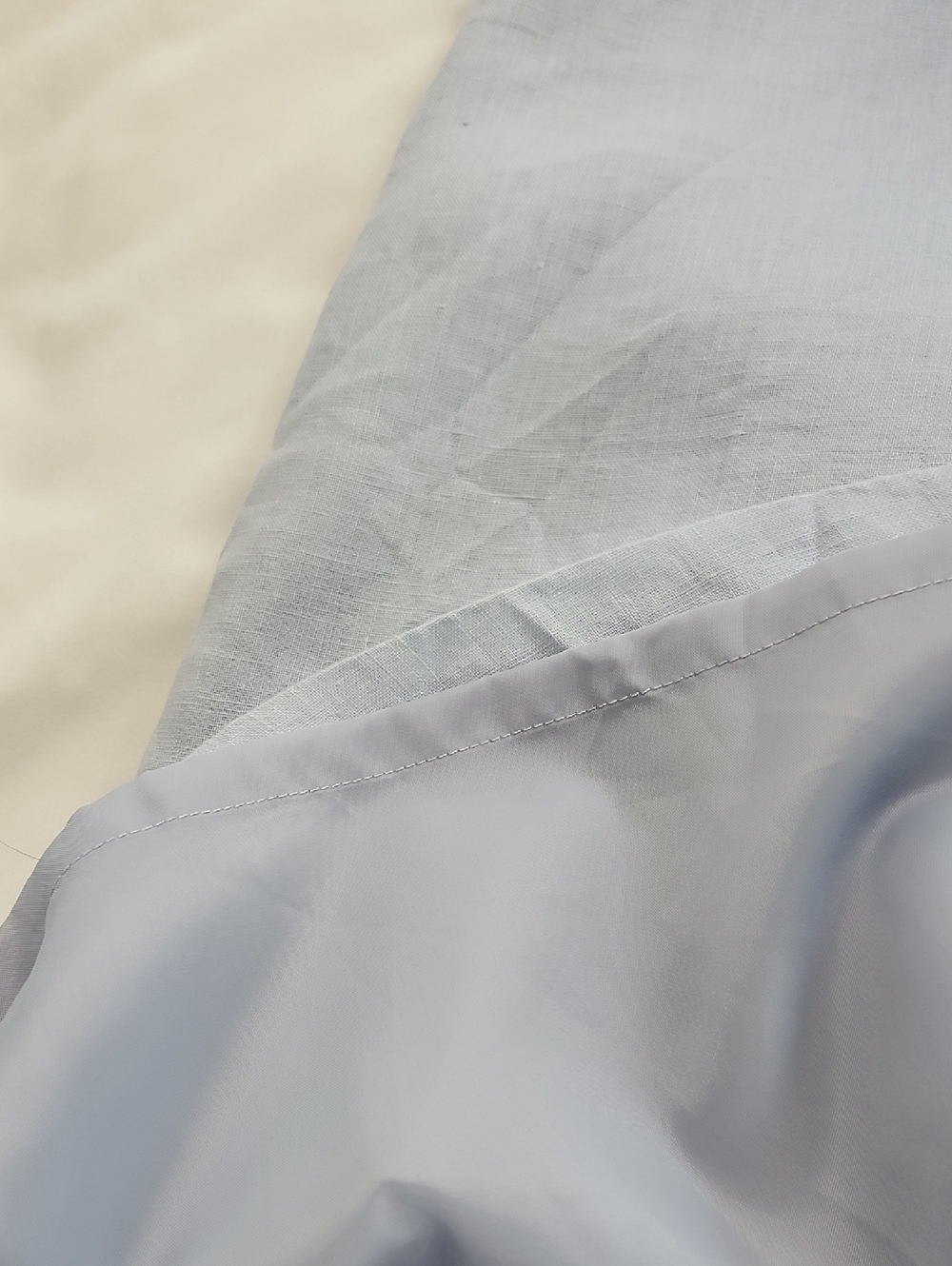 Herman Geist Linen A-line Skirt In Baby Blue - Picture 6 of 9